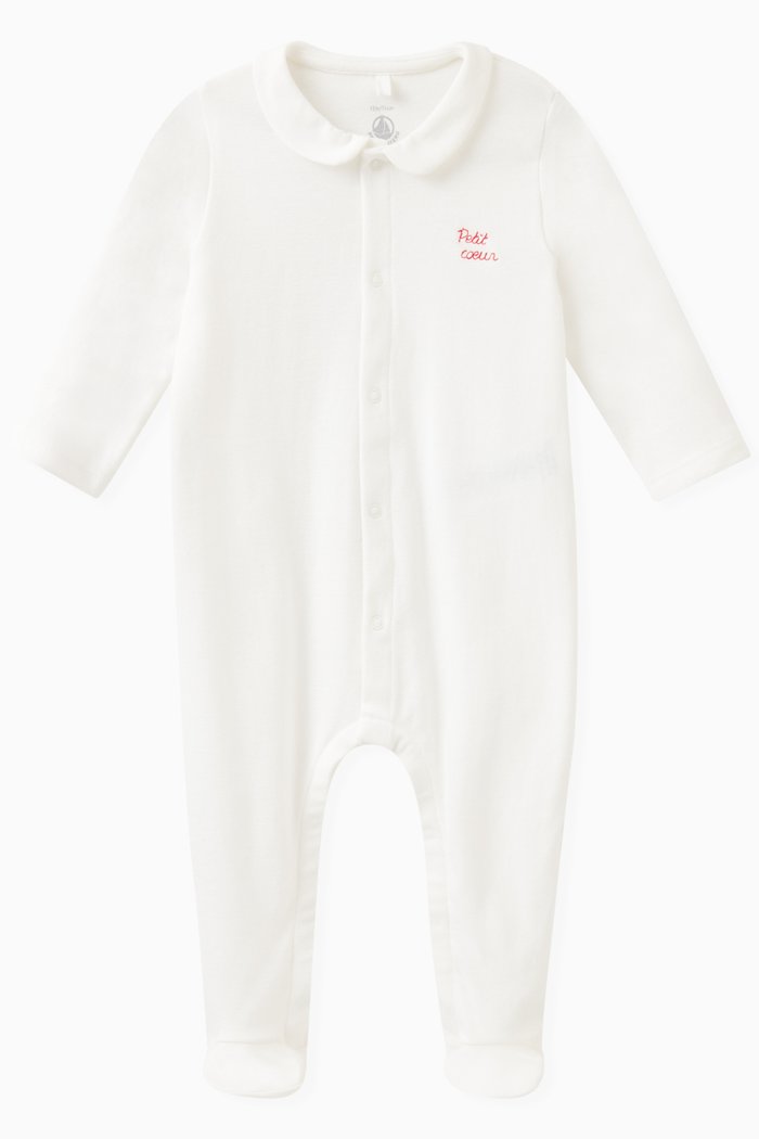 

Logo Sleepsuit in Cotton, White