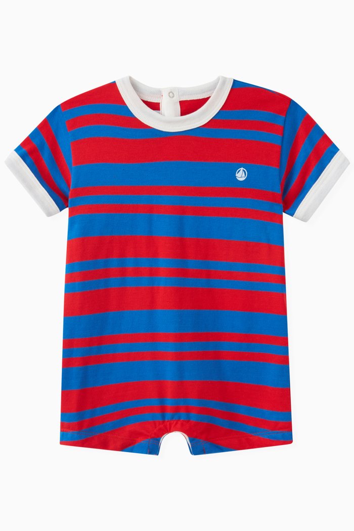 

Striped Romper in Cotton, Multicolour