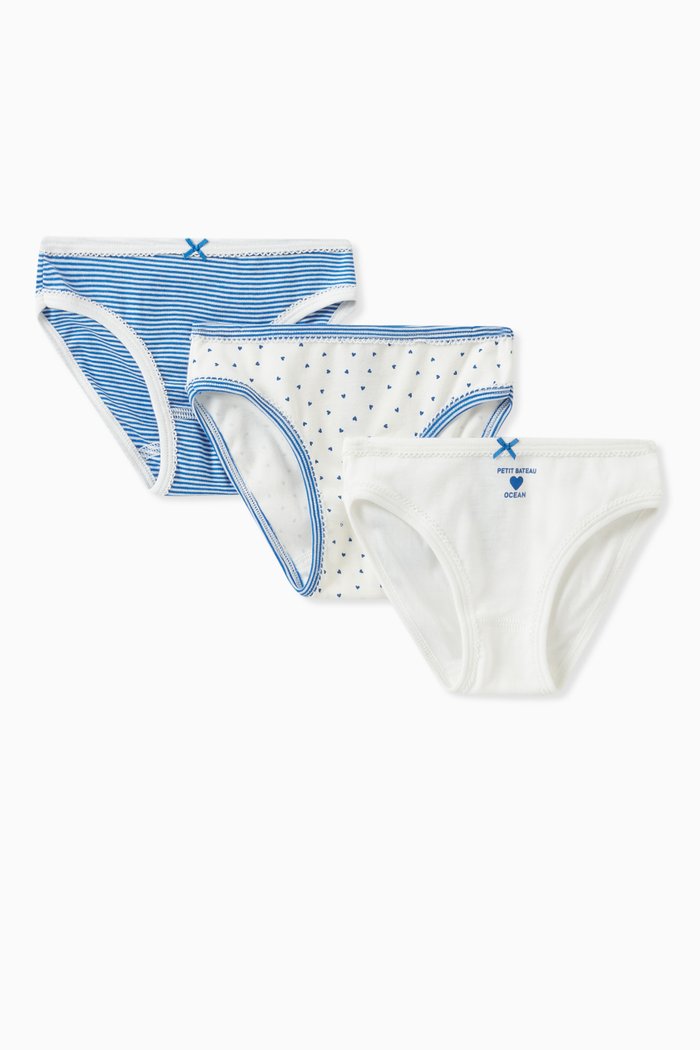 

Iconic Rib-knit Briefs, Set of Three in Cotton, Multicolour