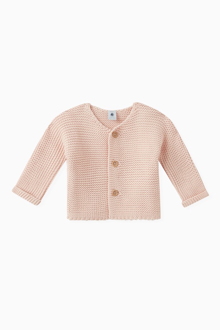 

Knitted Cardigan in Cotton, Pink