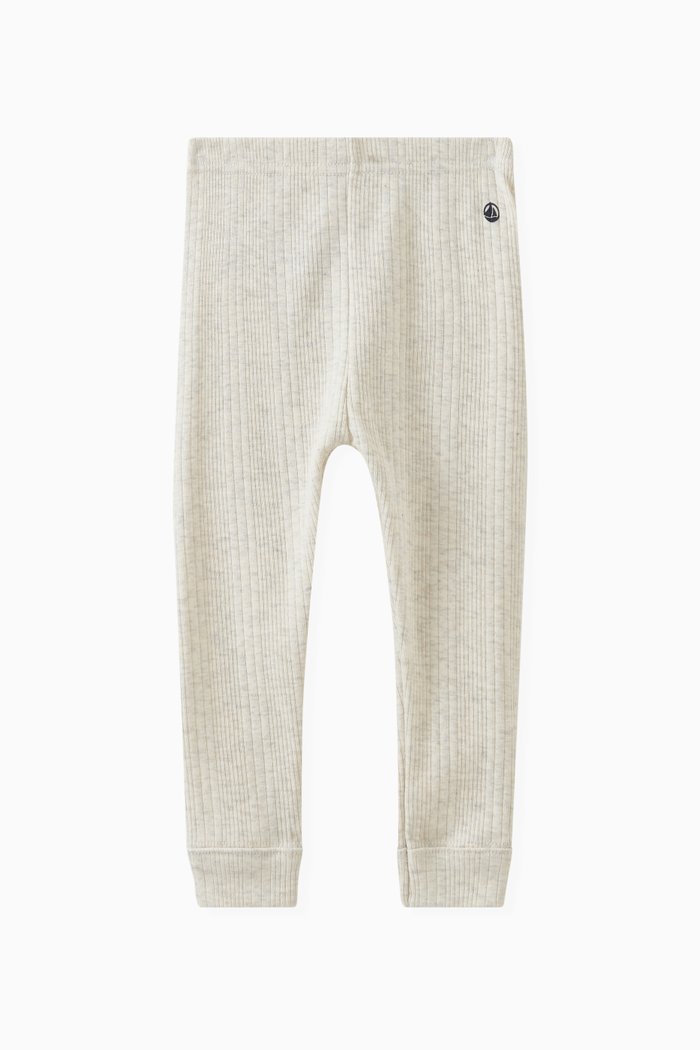

Embroidered Logo Leggings in Cotton, Neutral