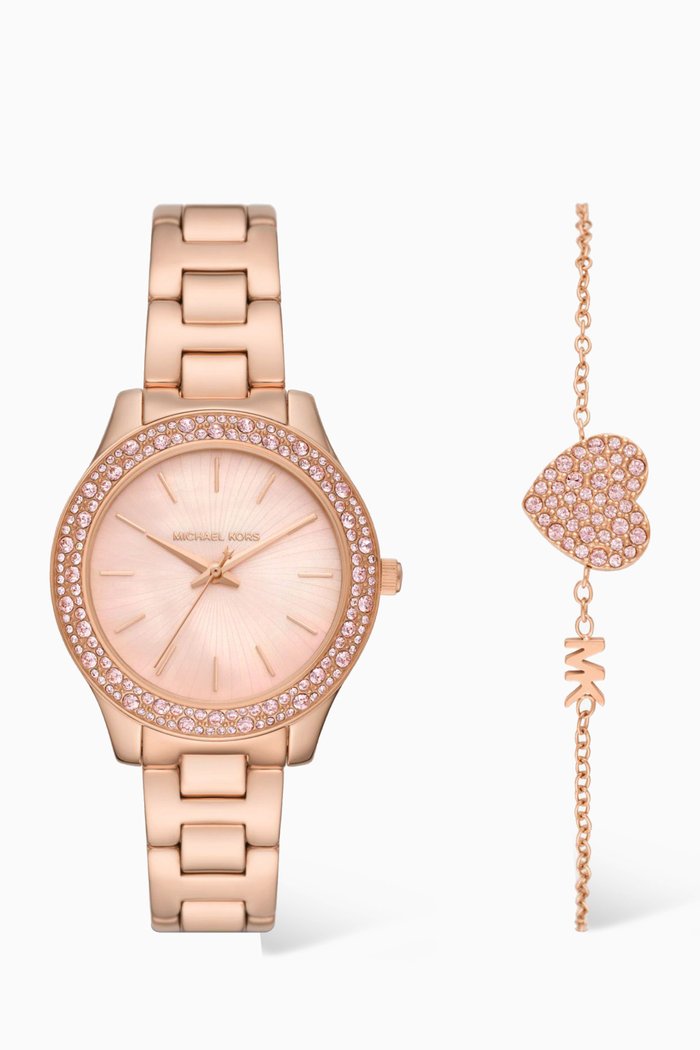

Liliane Pavé Watch & Bracelet Gift Set, 36mm, Rose gold