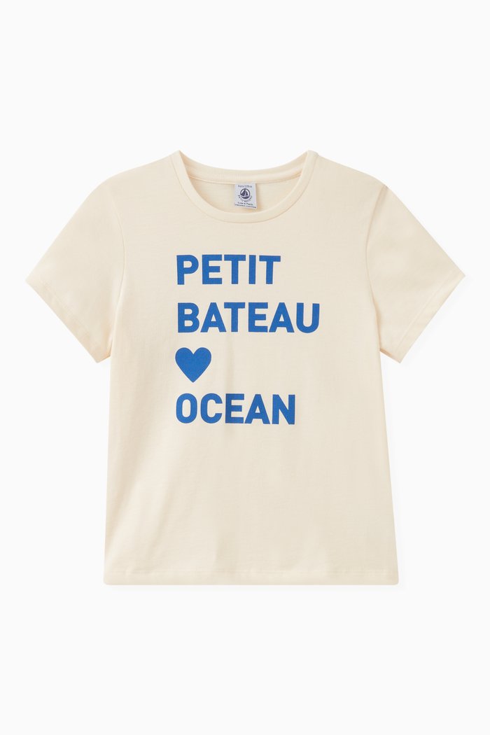 Logo Print T-shirt in Cotton, Multicolour