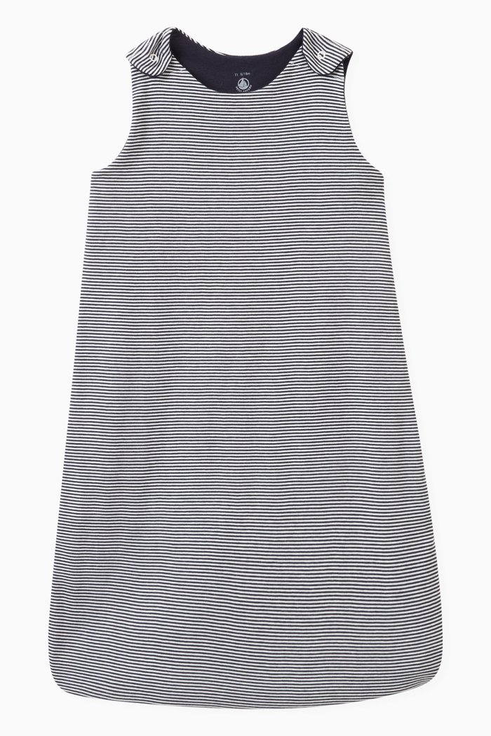 

Striped Sleeping Bag in Cotton, Blue