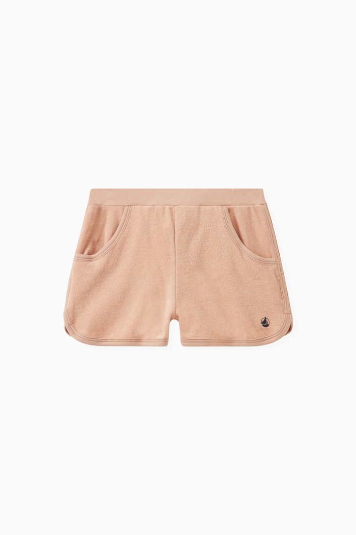 

Logo Detail Shorts in Cotton, Neutral