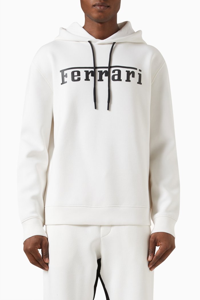 

Logo Hoodie in Fleece, White