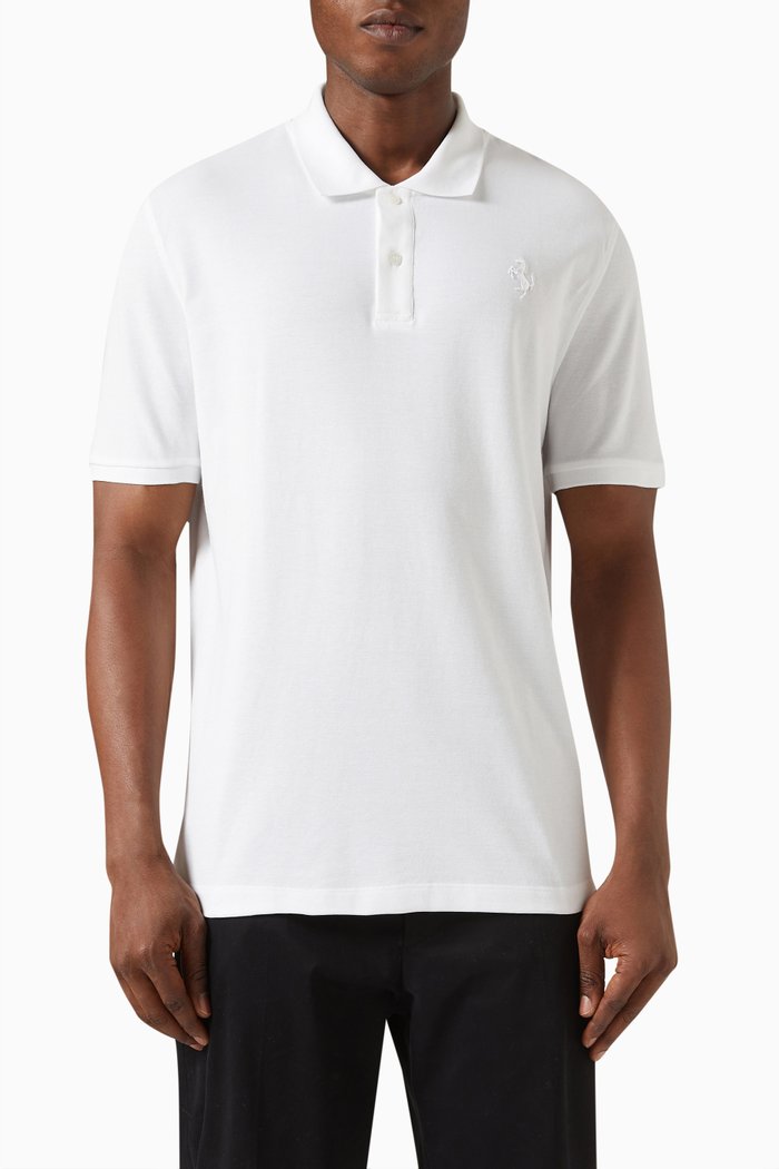 

Polo Shirt in Organic Cotton Piqué, White