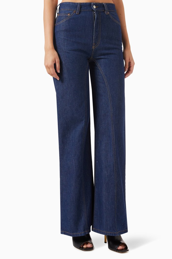 

Bianca High-waisted Flared Jeans in Denim, Blue