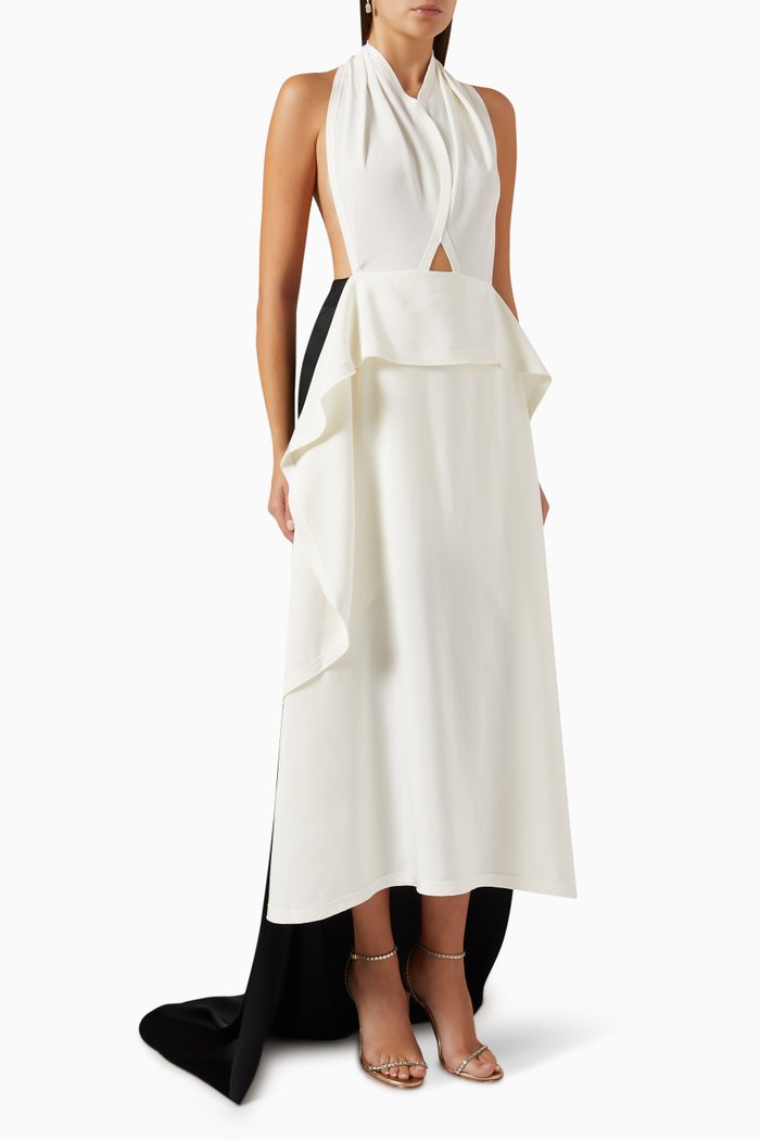 

Circle Draped Dress, Neutral