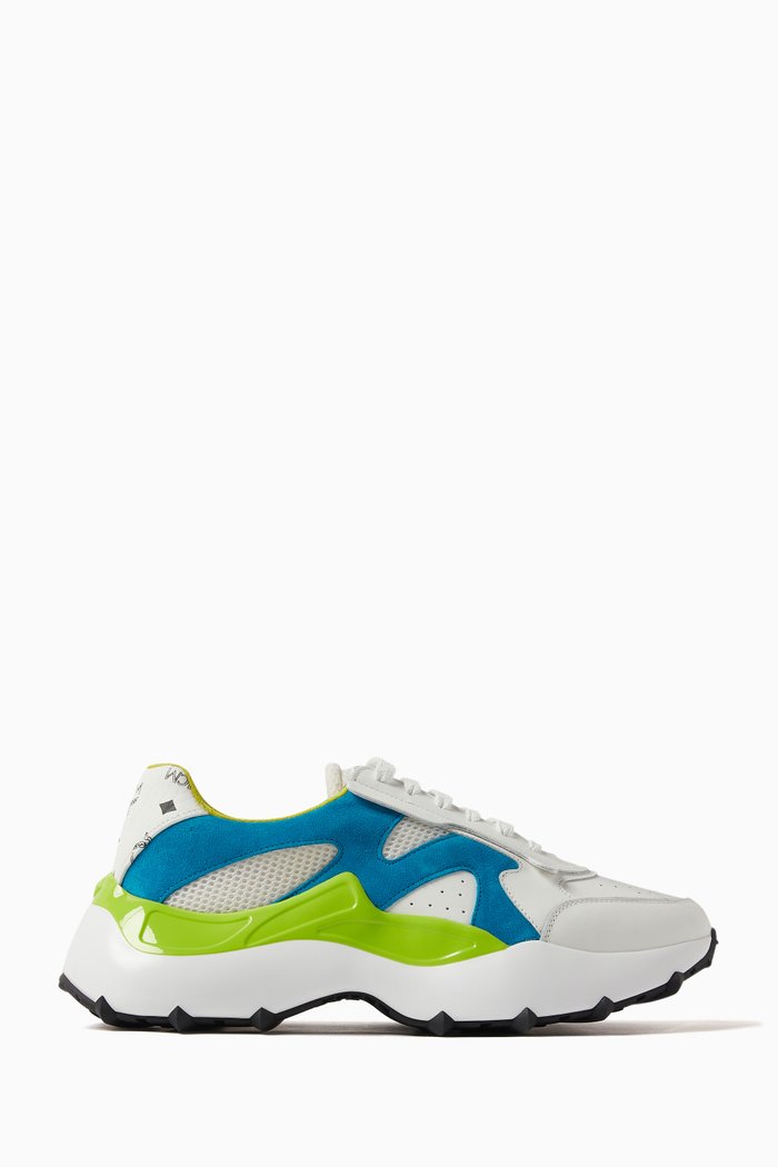 

Skystream Ocean Sneakers in Leather, Multicolour