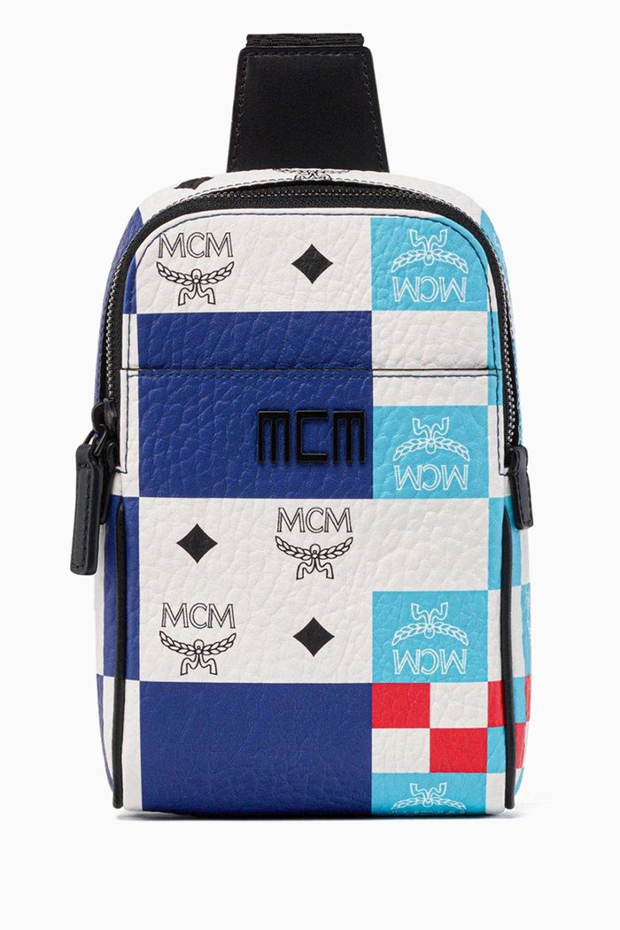 

Mini MCM Tech Sling in Checkerboard Visetos, Multicolour