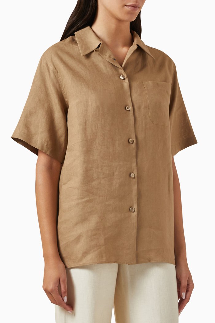 

Isoble Solaire Shirt in Linen, Neutral