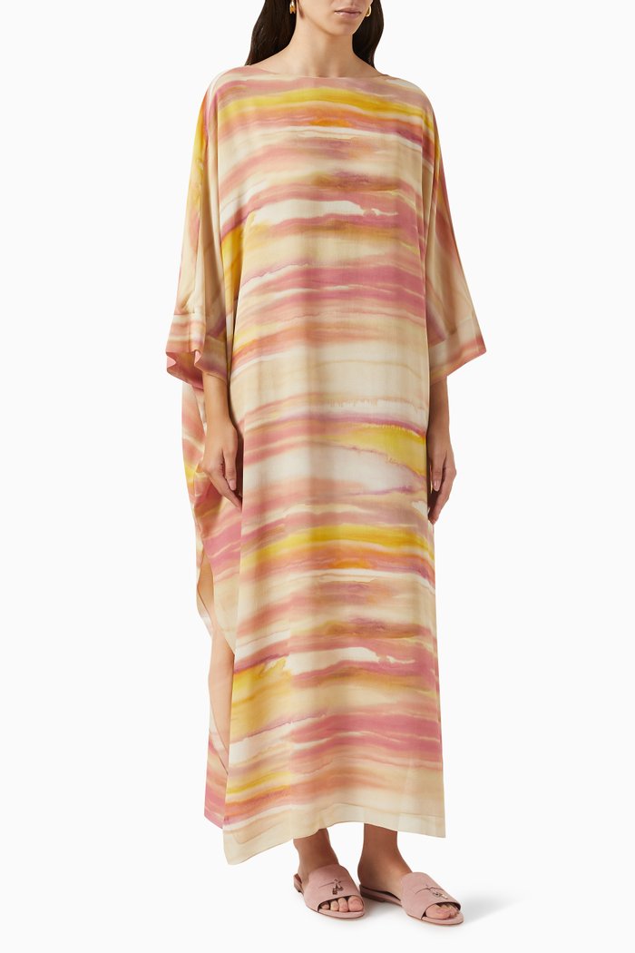 

Cillia Maxi Dress in Silk, Multicolour