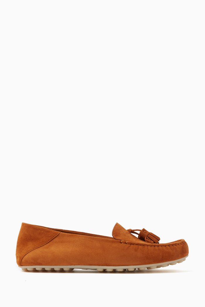 

Dot Sole Loafers in Suede Goatskin, Yellow