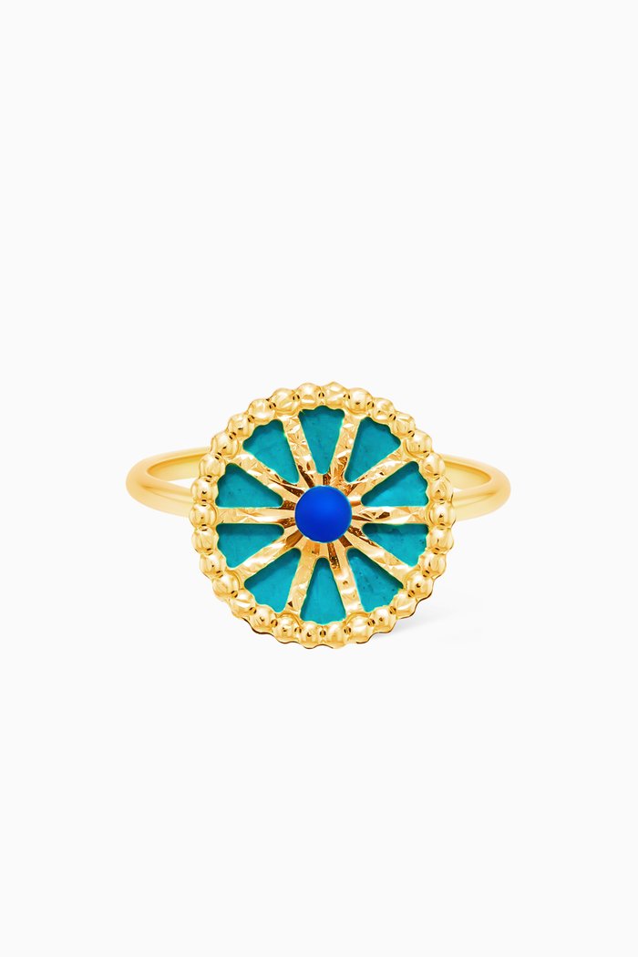 

Amelia Dubai Mother of Pearl Ring in 18kt Gold, Yellow