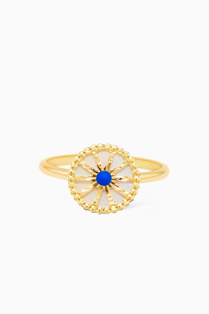 

Amelia Dubai Mother of Pearl Ring in 18kt Gold, Yellow