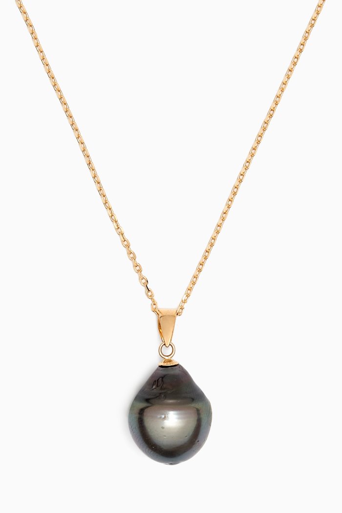 

Kiku Tahitian Pearl Necklace in 18k Gold, Yellow