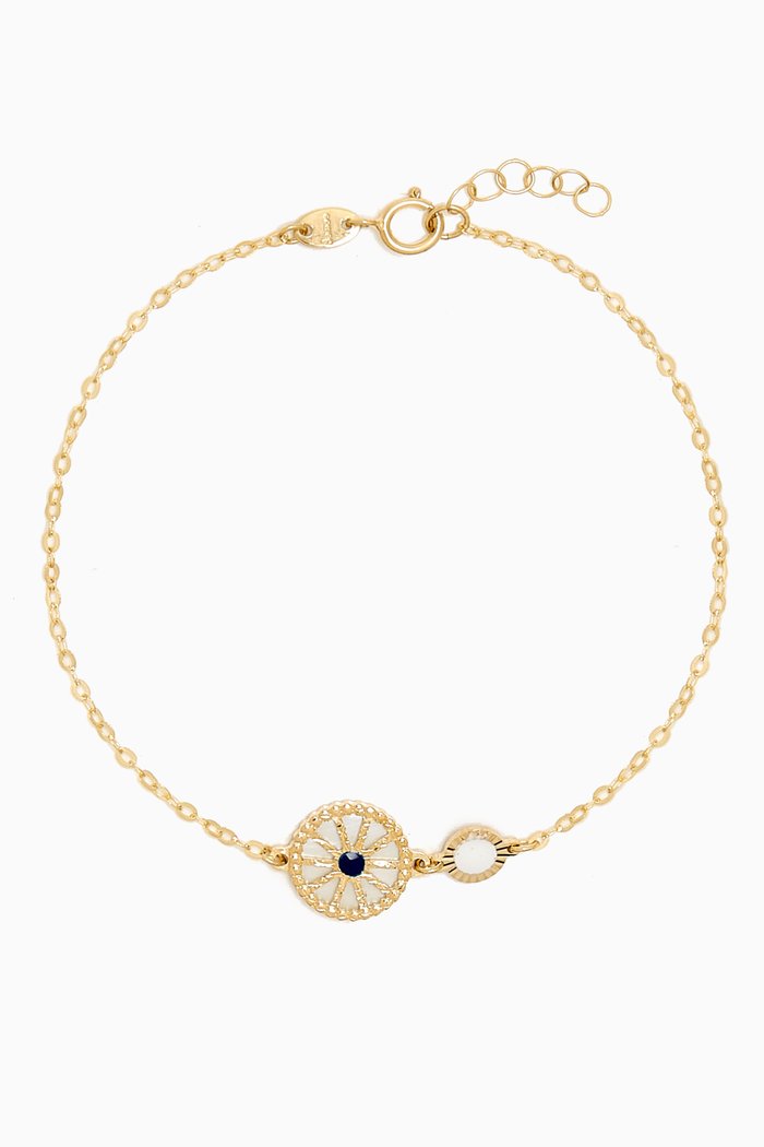

Amelia Dubai Mother of Pearl Bracelet in 18kt Gold, Yellow