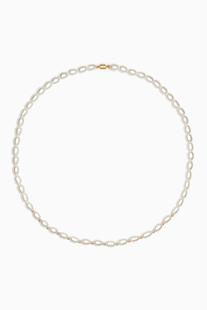 

Kiku Pearl Necklace in 18kt Gold, Yellow