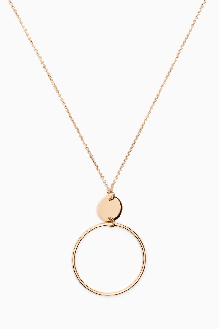 

Galeria Disc Dangle Necklace in 18kt Gold, Yellow