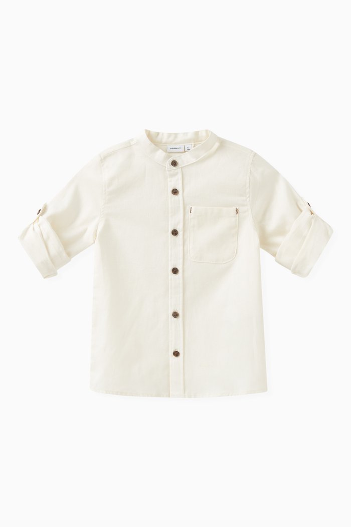 Buttoned Shirt in Organic Cotton, White