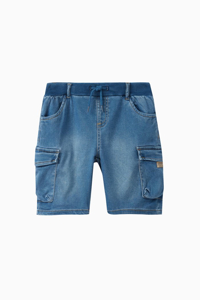 Ben Baggy Denim Shorts in Lyocell-blend, Blue