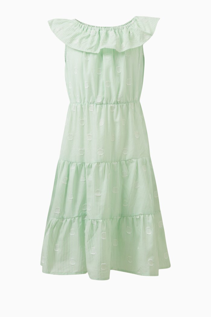 

Printed Midi Dress in Viscose-blend, Green