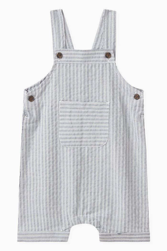 

Striped Ferolle Shorts Overall in Cotton, Blue