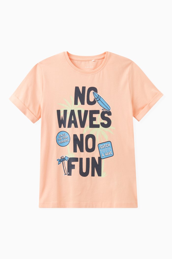 

Graphic Print T-shirt in Cotton Jersey, Pink