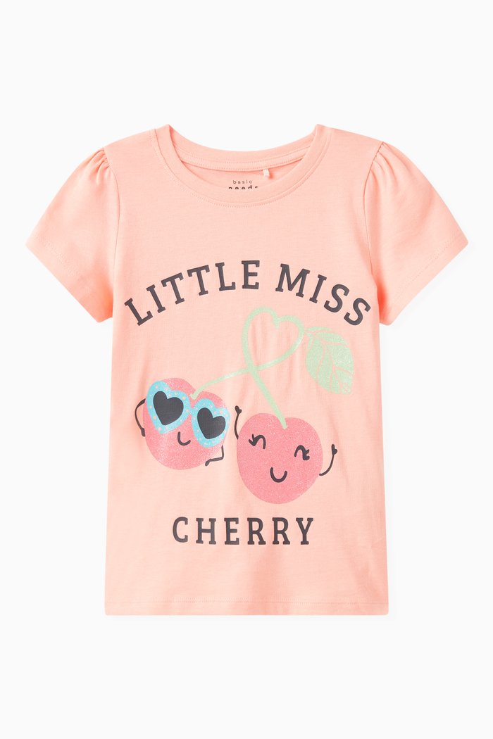 

Graphic Logo T-shirt in Cotton, Pink