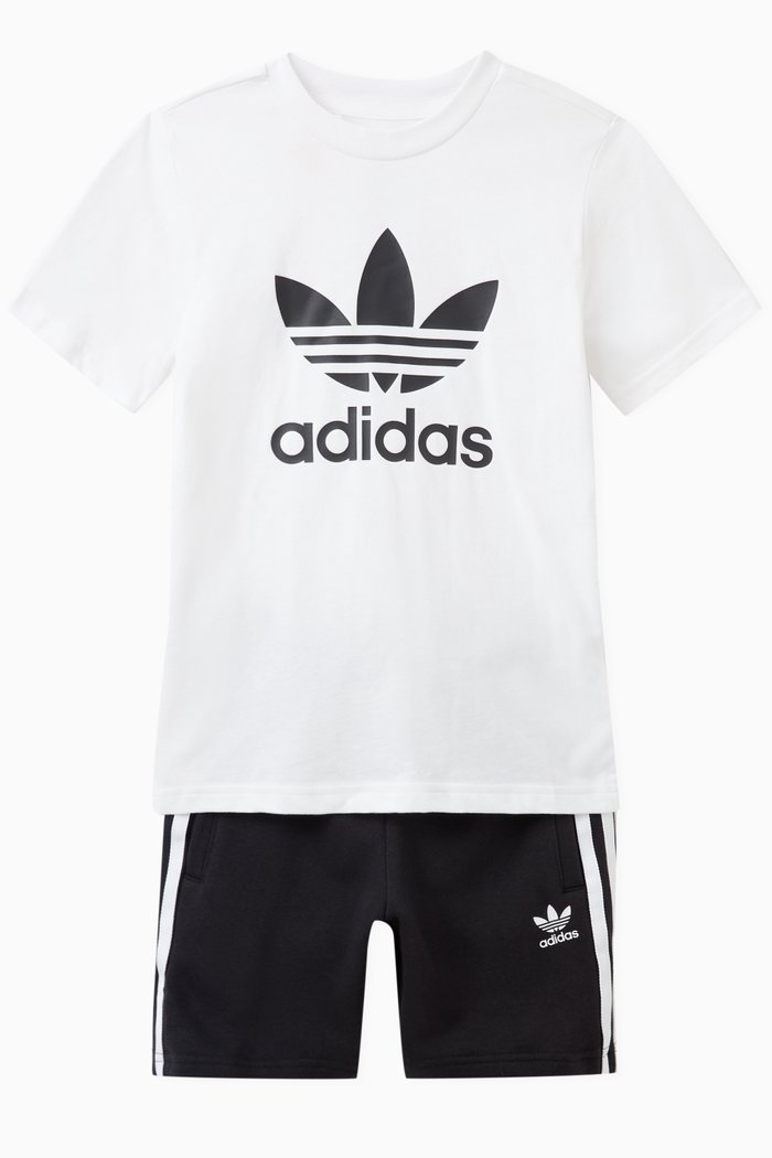 

Adicolor T-Shirt and Shorts Set in Cotton Blend, White