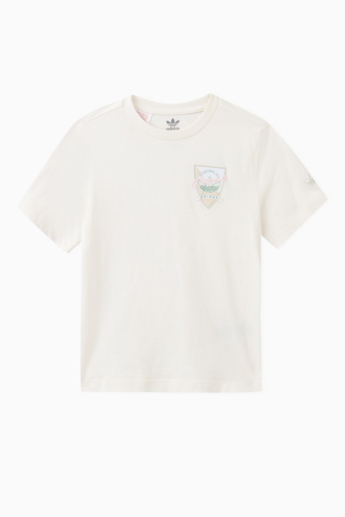 

Embroidered Logo T-Shirt in Cotton Jersey, White