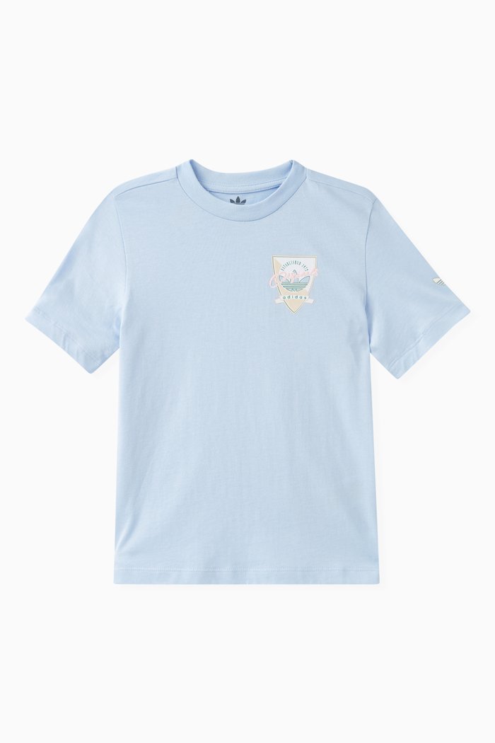 

Graphic-print T-shirt in Cotton, Blue