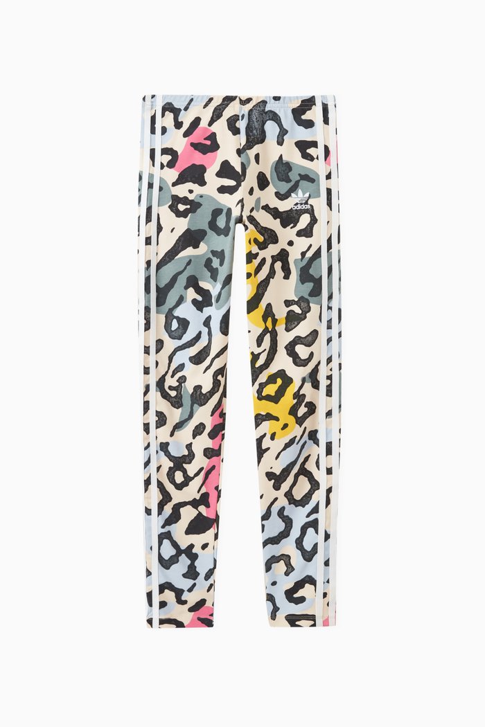 

Animal-print Logo Leggings in Cotton-blend, Multicolour