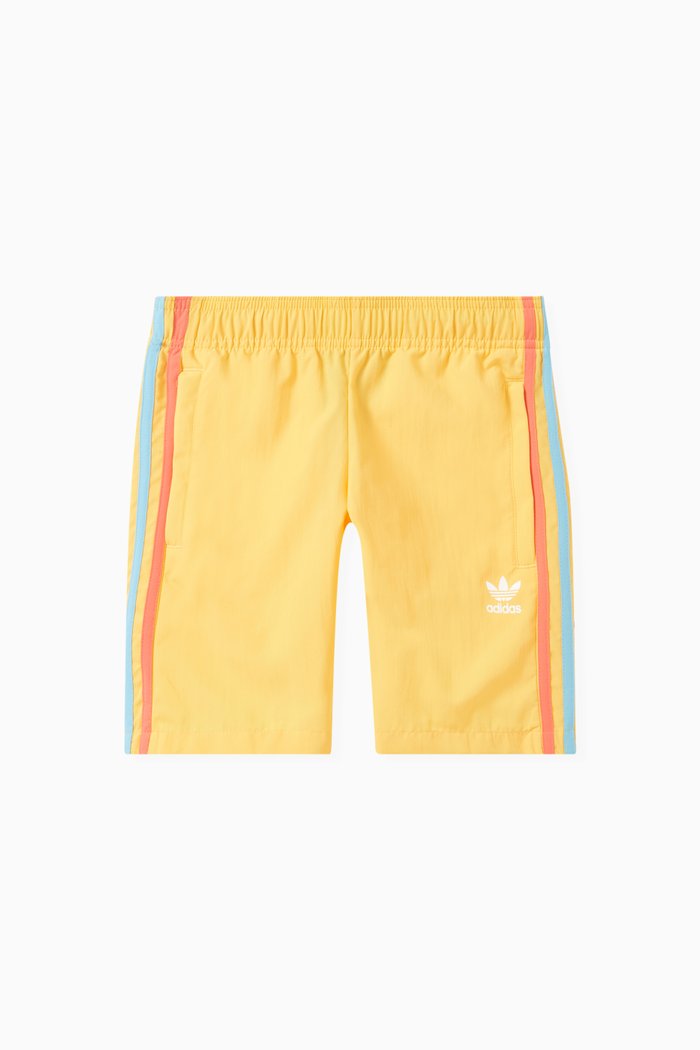 

Graphic Print Shorts in Recycled Nylon, Yellow