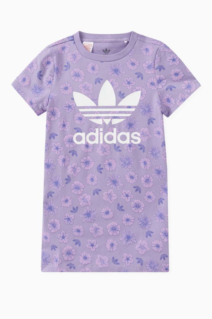 

Trefoil Floral Dress Set in Cotton Jersey, Purple