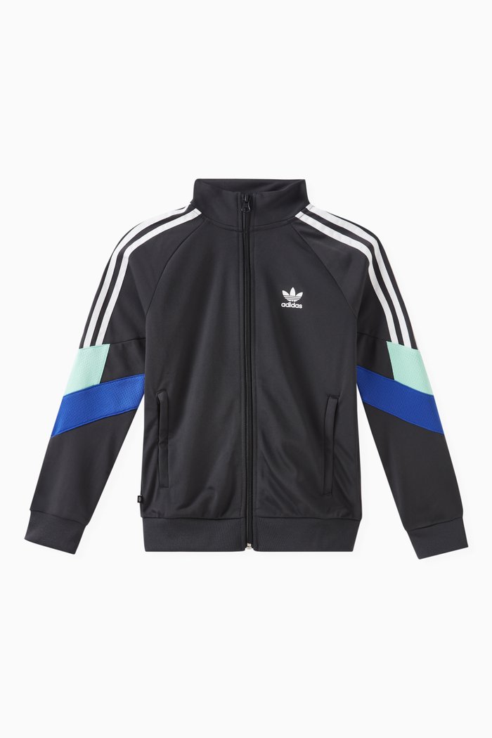 

Striped Logo Track Top, Black