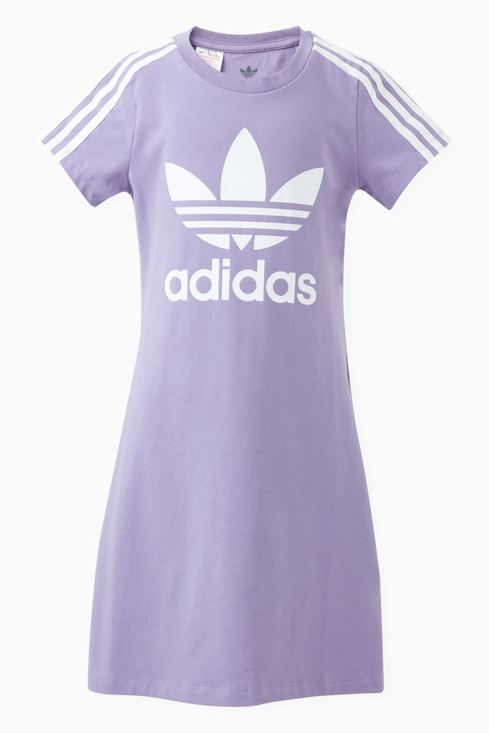 

Adicolor Short Sleeved Dress in Cotton Stretch, Purple