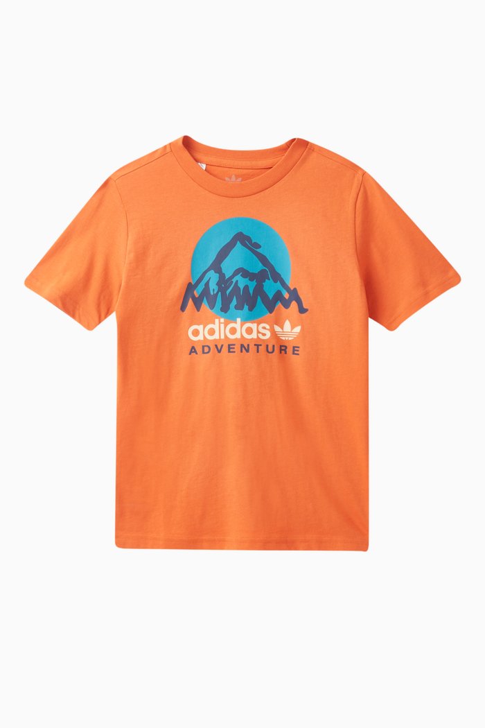 

Graphic-print T-shirt in Cotton, Orange