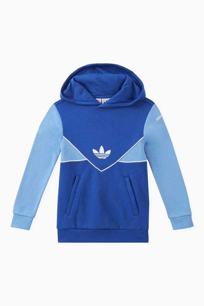 

Trefoil Logo Hoodie in Cotton-blend, Blue