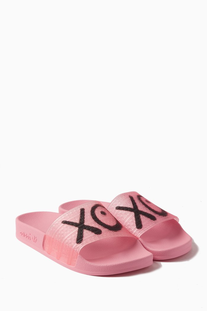 x André Saraiva Adilette Pool Slides in Rubber, Pink