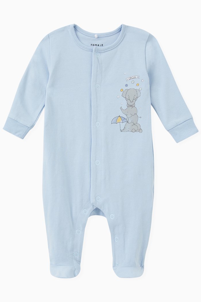 

Printed Sleepsuit in Jersey, Blue