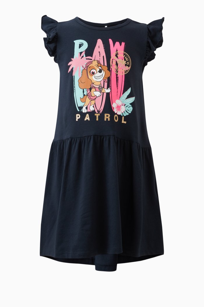 

Paw Patrol Print Dress in Cotton, Blue