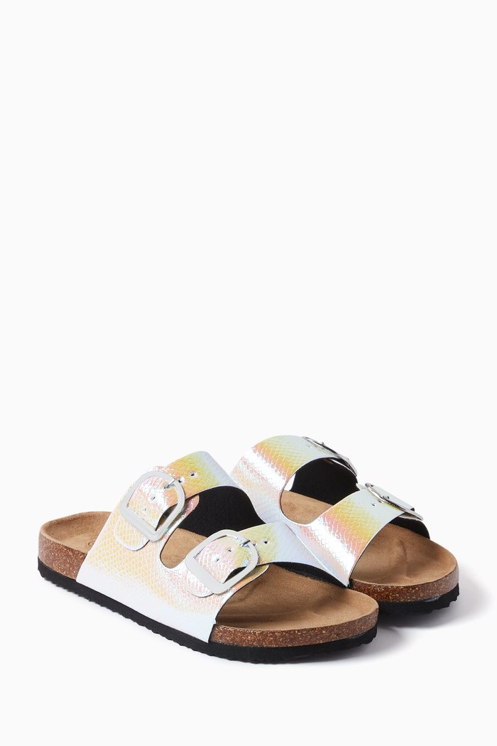 

Sandals in Glitter Faux Leather, Pink