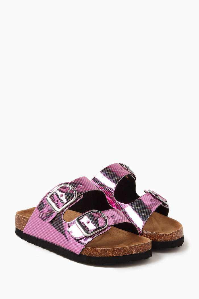 

Sandals in Glitter Faux Leather, Purple