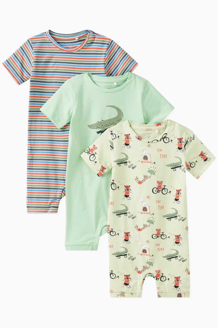 

Assorted Romper in Cotton, Set of 3, White
