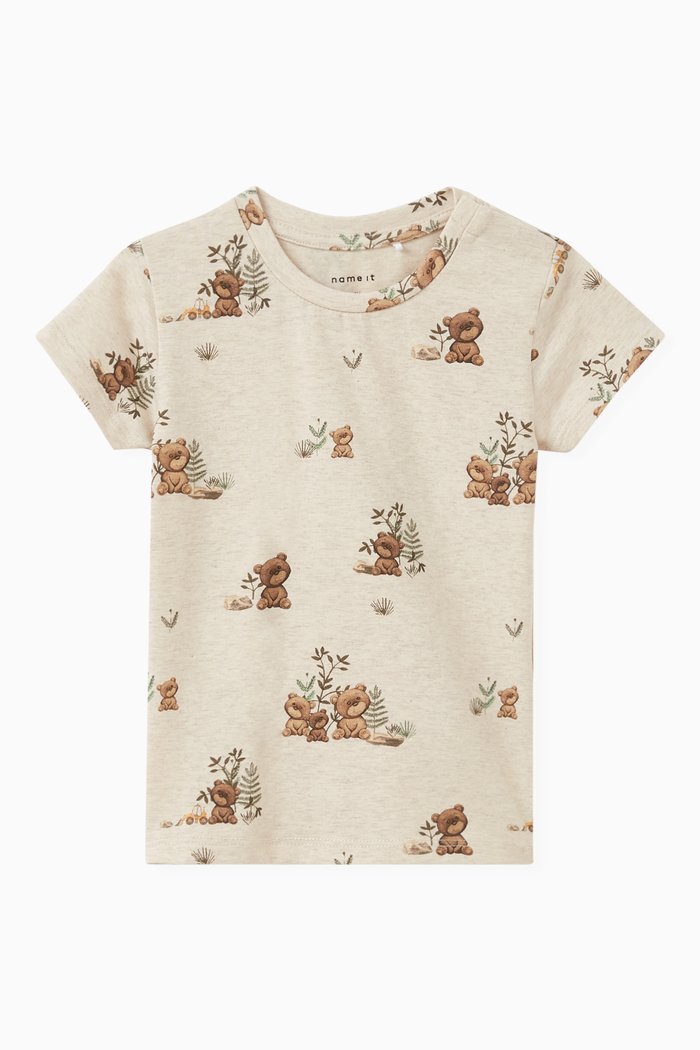 

Teddy Bear-print T-shirt in Cotton, Multicolour