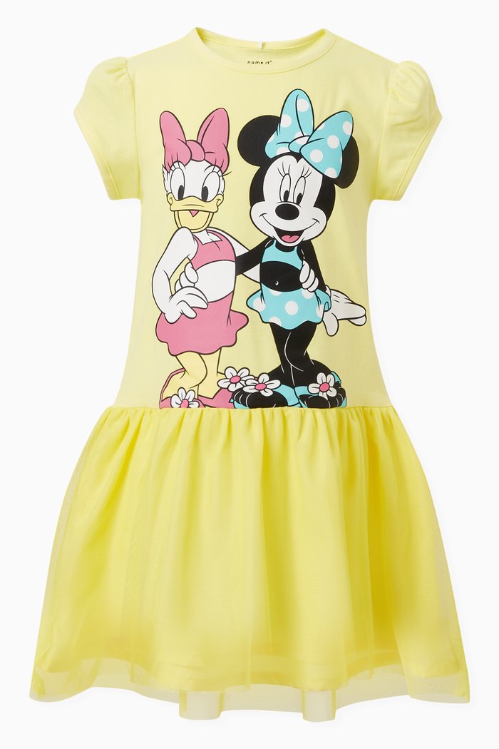 

Minnie Mouse Dress in Cotton & Tulle, Yellow