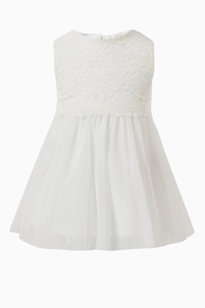 

Spencer Embroidered Dress in Polyester, White