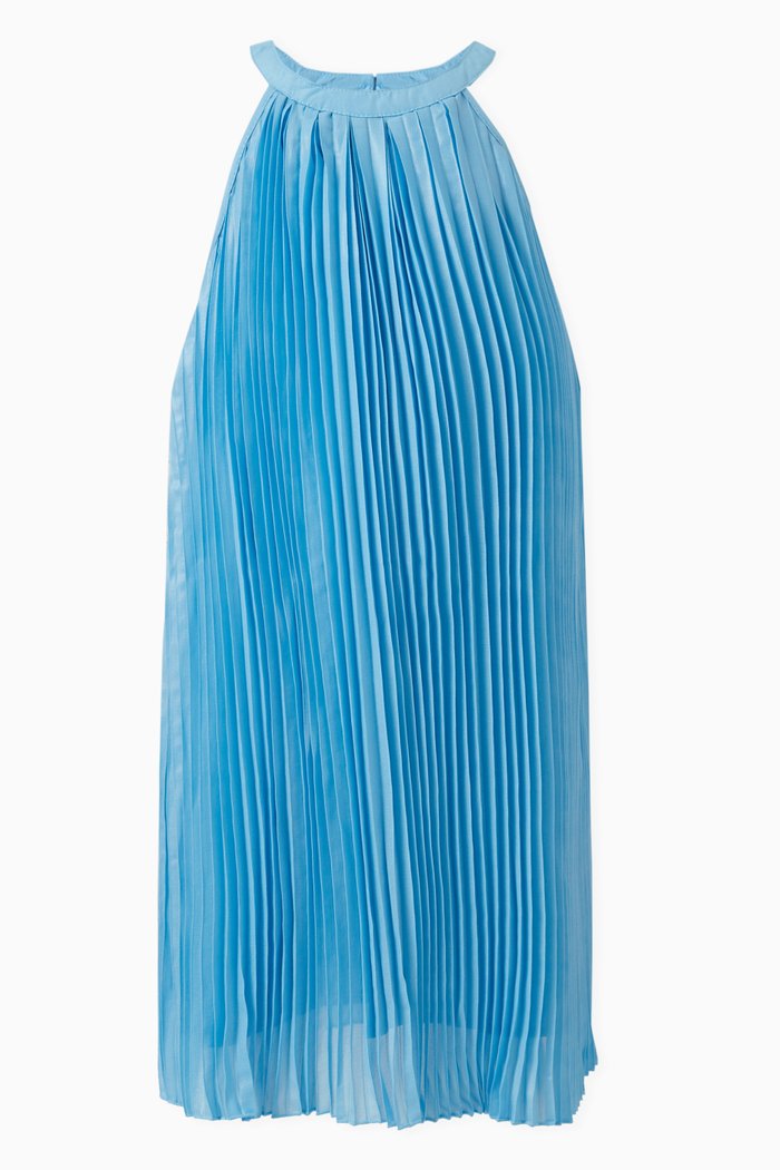 

Pleated Dress in Polyester, Multicolour
